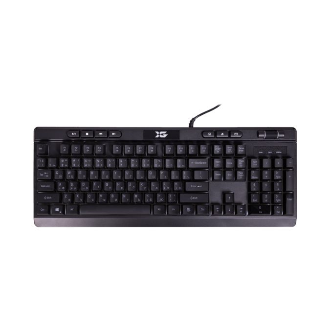 Клавиатура, XG, Steel Shadow, Игровая, USB, Кол-во стандартных клавиш 104, RGB, Длина кабеля 1,5 метра, Анг/Рус, Чёрный