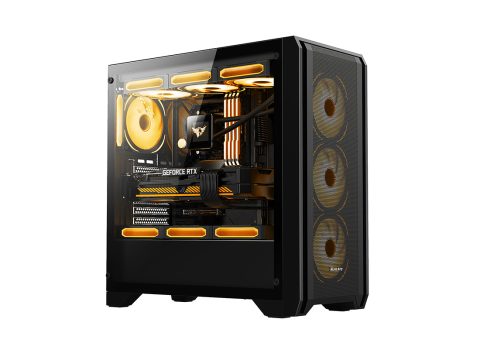 Компьютерный корпус, Huntkey, GX750A, ATX/Micro ATX, USB 1*3.0/2*2.0, HD-Audio, Кулер 3*12см RGB, Высота процессорного кулера до 165 мм, Длина VGA до 415мм, 2*3.5"/2.5", Слот 7, Толщина 0,6мм, 465x218x461мм, Без Б/П, Чёрный