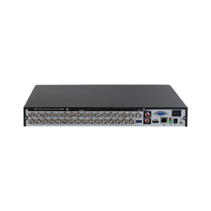 Гибридный видеорегистратор, Dahua, DH-XVR5232AN-4KL-I3, 32 канала, HDCVI, TVI, AHD, CVBS, IP, Квадруплекс, Разрешение записи: 4K, 960H, D1, CIF, Выходы видео: 1 разъем HDMI, 1 разъем VGA