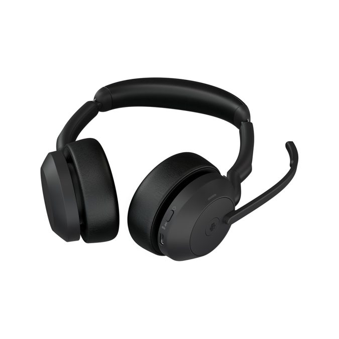 Гарнитура, Jabra, 25599-999-899, Jabra Evolve2 55, Link380с MS Stereo, Беспроводная, Bluetooth 5.2, защита органов слуха : Jabra SafeTone™ 2.0, PeakStop 105, -5°C to + 45°C, Спящий режим
