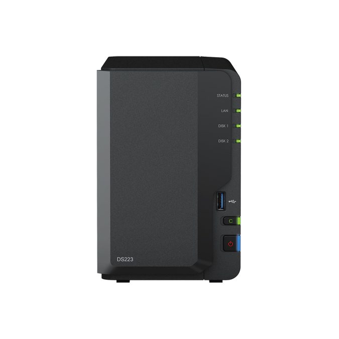 Система хранения данных (сервер), Synology, DS223, Realtek RTD1619B, 2GB, RJ-45 1GbE