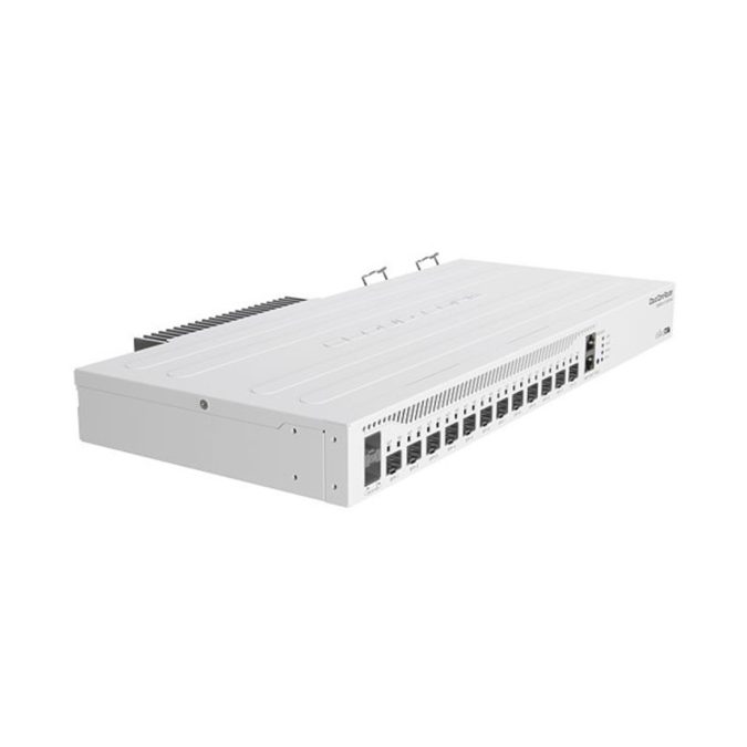 Маршрутизатор, MikroTik, CCR2004-1G-12S+2XS, Cloud Core Router, 1x Gigabit RJ45 port, 12x 10G SFP+, 2 x 25G SFP28, RouterOS, 1U rackmount case, Dual PSU, -20°C to 60°C
