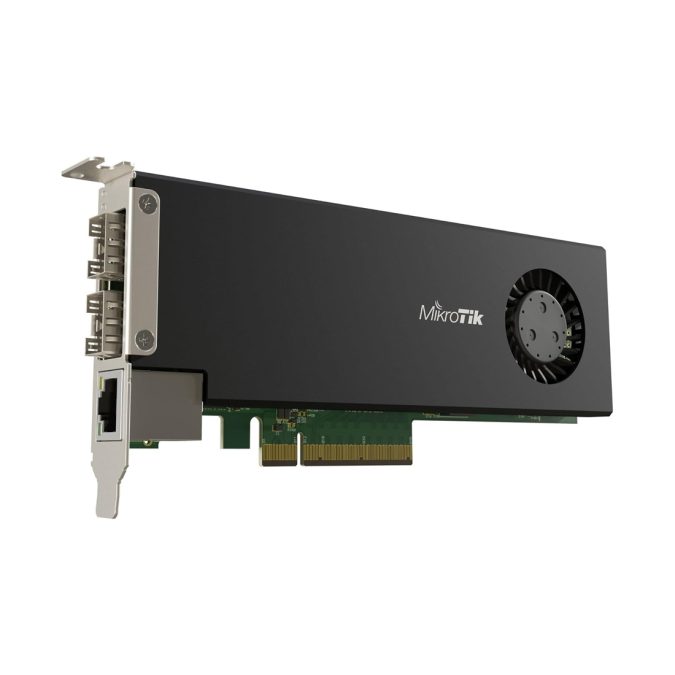 Маршрутизатор, MikroTik, CCR2004-1G-2XS-PCIe, PCI-express card, 2x25G SFP28 cages, 1xGbit LAN, RouterOS, PCIe network interface, -20°C to 60°C