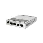 Коммутатор, MikroTik, CRS305-1G-4S+IN, Cloud Router Switch, 1xGigabit LAN, 4 x SFP+ cages, RouterOS/SwitchOS (dual boot), metallic desktop case, PSU, PoE-IN 802.3af/at, -40°C to 70°C