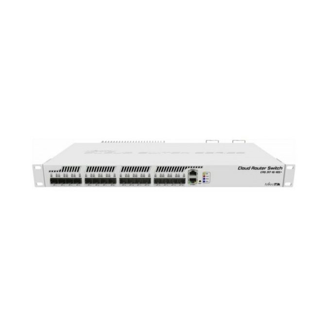 Коммутатор, MikroTik, CRS317-1G-16S+RM, Cloud Router Switch, 16xSFP+ cages, RouterOS/SwitchOS (dual boot), Dual redundant PSU, 1U rackmount, -20°C to 60°C