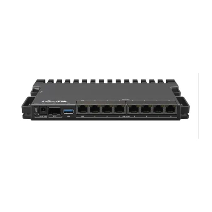Маршрутизатор, MikroTik, RB5009UPr+S+IN, RouterBORD, 1x 2.5Gbit LAN (802.3af/at PoE-out and POE-in), 7x 1Gbit LAN (802.3af/at PoE-out and POE-in), 1x SFP+ port, RouterOS, metal desktop case, -40°C to 60°C