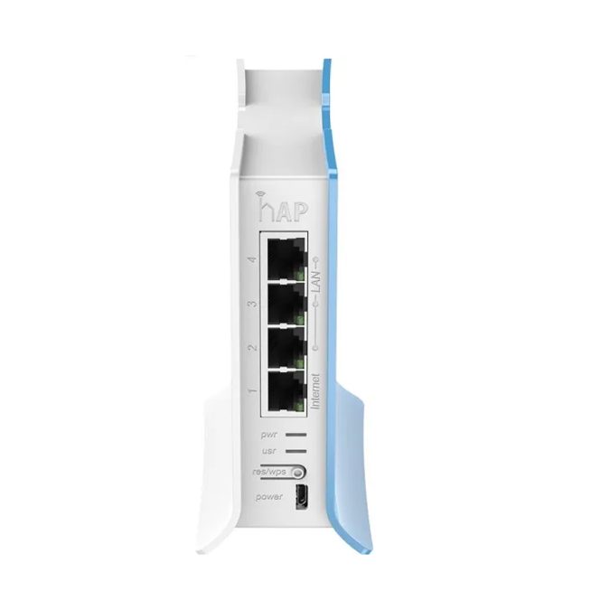 Беспроводной маршрутизатор, MikroTik, RB941-2nD-TC, hAP lite, 4xLAN, 802.11b/g/n, N300, 2.4 GHz, RouterOS, tower case, -20°C to 60°C
