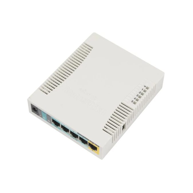 Беспроводной маршрутизатор, MikroTik, RB951series RB951Ui-2HnD, RouterBOARD, 5xLAN, 2 PoE-IN Passive PoE, Ether5 PoE-out Passive PoE, 802.11b/g/n, N300, 2.4 GHz, RouterOS, desktop case, -20°C to 60°C