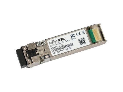 Трансивер, MikroTik, XS+31LC10D, SFP / SFP+ / SFP28, 1G / 10G / 25G, SM, Dual LC
