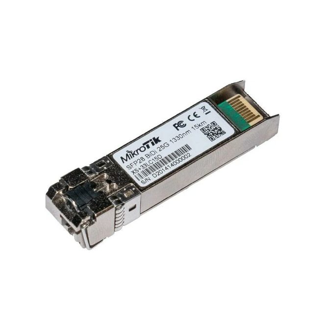 Трансивер, MikroTik, XS+2733LC15D, Пара SFP / SFP+ / SFP28, 1G / 10G / 25G, SM, 1270nm / 1330nm, Single LC
