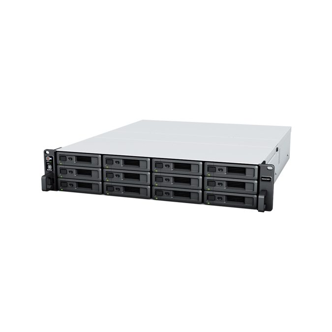Система хранения данных (сервер), Synology, RS2423+, AMD Ryzen V1780B, 2U, 8GB, RJ-45 1GbE