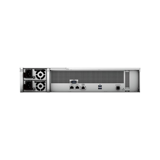 Система хранения данных (сервер), Synology, RS2423+, AMD Ryzen V1780B, 2U, 8GB, RJ-45 1GbE