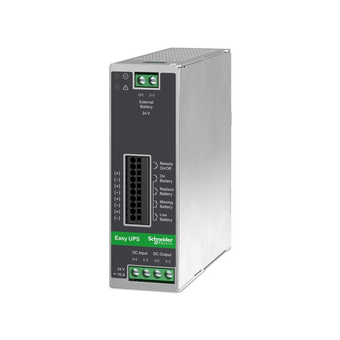 Источник бесперебойного питания на DIN-рейку, Schneider Electric, BVS480XDPDR, Мощность 480Вт, 24В постоянный ток, Максимальный входной ток: 20А, Серый металлический