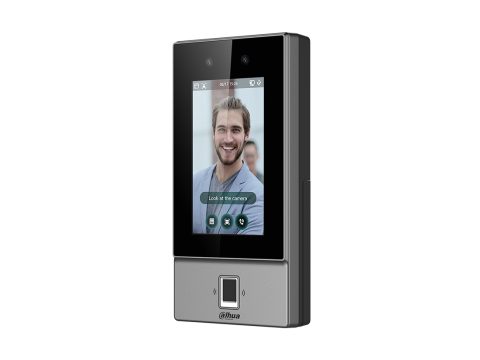 Контроллер доступа, Dahua, DHI-ASI6214S-PW, 4,3-дюймовый стеклянный сенсорный экран с разрешением 272  480, Mifare(13,56 МГц)