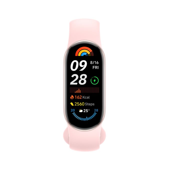 Фитнес браслет, Xiaomi, Mi Smart Band 9, M2345B1 / BHR8345GL, 1.62" AMOLED, Разрешение экрана 192 x 490, Аккумулятор 233 мАч, Водонепроницаемость 5 АТМ, Розовый
