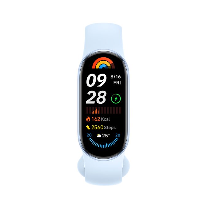 Фитнес браслет, Xiaomi, Mi Smart Band 9, M2345B1 / BHR8346GL, 1.62" AMOLED, Разрешение экрана 192 x 490, Аккумулятор 233 мАч, Водонепроницаемость 5 АТМ, Голубой