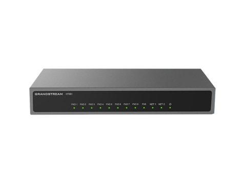 Телефонный адаптер, Grandstream, HT881, VoIP-шлюз, аналоговый FXO-шлюз, 8xFXO RJ11, 1xFXS RJ11, 2xGE, SIP, PoE, T.38