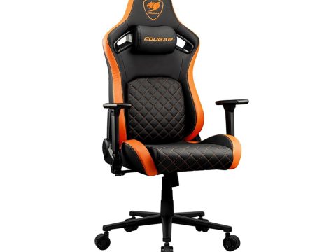 Игровое компьютерное кресло, Cougar, Defensor, Искусственная кожа PU AIR, (Ш)59*(Г)58*(В)132 (139) см, Чёрно-Оранжевый
