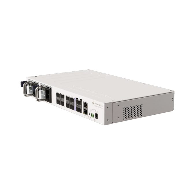 Коммутатор, MikroTik, CRS510-8XS-2XQ-IN, Cloud Router Switch ,1 порт 100М, 8 портов 25G SFP28, 2 порта 100G QSFP28, RouterOS (7), -20°C to 60°C