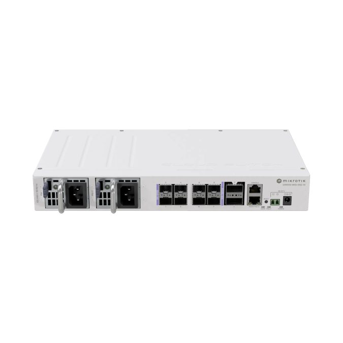 Коммутатор, MikroTik, CRS510-8XS-2XQ-IN, Cloud Router Switch ,1 порт 100М, 8 портов 25G SFP28, 2 порта 100G QSFP28, RouterOS (7), -20°C to 60°C
