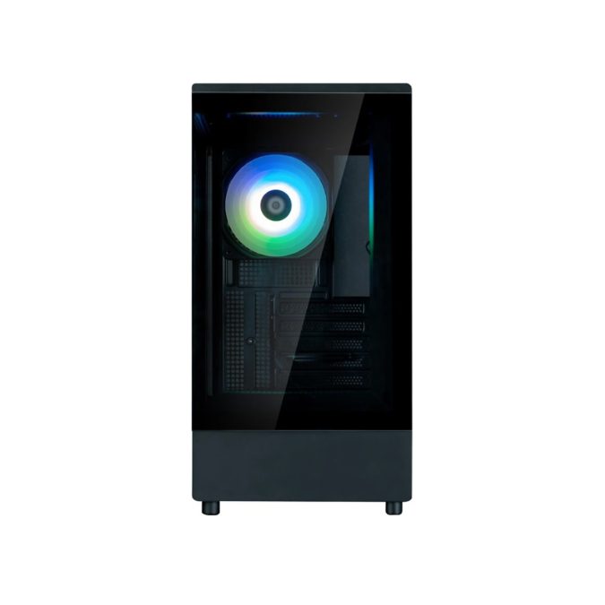 Компьютерный корпус, Zalman, P10 Black, Mini Tower, mATX/Mini-ITX, USB 3.01/USB Type-C1, HD Audio, 1120мм ZM-AF120 ARGB вентилятор, Высота процессорного куллера до 173 мм, Длина VGA до 384 мм, Кол-во отсеков 23.5"/3*2.5", 418х216х422 мм, Без Б/П, Черный
