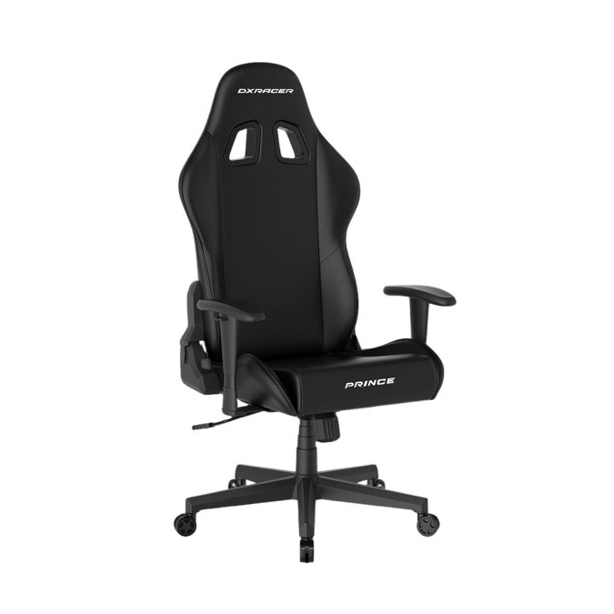 Игровое компьютерное кресло, DX Racer, GC/LPF24LTC/N, Prince series, Рекомендуемый рост: до 180 см, Рекомендуемый вес: до 90 кг, Эко-кожа, Угол наклона до 135°, 2D подлокотники, Нейлоновая основа кресла, Механизм качания: топ-ган, Черный