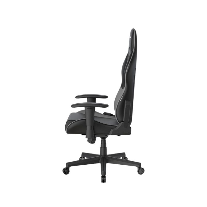 Игровое компьютерное кресло, DX Racer, GC/LPF24LTC/NG, Prince series, Рекомендуемый рост: до 180 см, Рекомендуемый вес: до 90 кг, Эко-кожа, Угол наклона до 135°, 2D подлокотники, Нейлоновая основа кресла, Механизм качания: топ-ган, Черно-серый