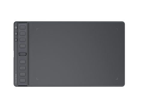 Графический планшет, Huion, H951P, Цифровая ручка:PW110, Технология пера:EMR без батареек, Разрешение пера:5080 LPI, Чувствительность к давлению:8192 уровней, Поддержка наклона:±60°, Чувствительная высота:10 мм, Report Rate:>260PPS, Точность:±0,3 мм, Клавиш:8, чёрный