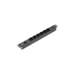 Стоечный распределитель питания, APC, EPDU1010B-SCH, Для шкафов и стоек размера 19", 6 Розеток Schukko + 1 C13, 2.5 м, 2300VA, 10A, 220 в., Чёрный