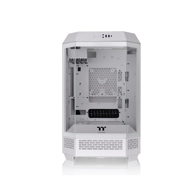 Компьютерный корпус, Thermaltake, The Tower 300 Snow, CA-1Y4-00S6WN-00, Micro-Tower, Mini-ITX/M-ATX, USB 3.2*1, USB 3.0*2, HD Audio/mic, 3*140мм CT140 fan, Максимальная длина видеокарты 400мм, Максимальная высота процессорного кулера 210мм, 3*3,5"/3*2,5", Сталь, 3мм Закаленное стекло*3, 551*342*281мм, Без Б/П, Белый