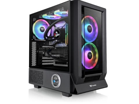 Компьютерный корпус, Thermaltake, Ceres 350 MX, CA-1Z3-00M1WN-00, Mid Tower, ATX/M-ATX/M-ITX/E-ATX, USB 3.2 Type-C*1, USB 3.0*2, HD Audio+Mic, 2*140мм CT140 ARGB вентилятор, 1*140мм CT140 вентилятор, Высота процессорного куллера до 185 мм, Длина VGA до 360 мм, 3*2,5"/1*3,5", Сталь/Закаленное стекло, 475х245х463мм, Без Б/П, Черный