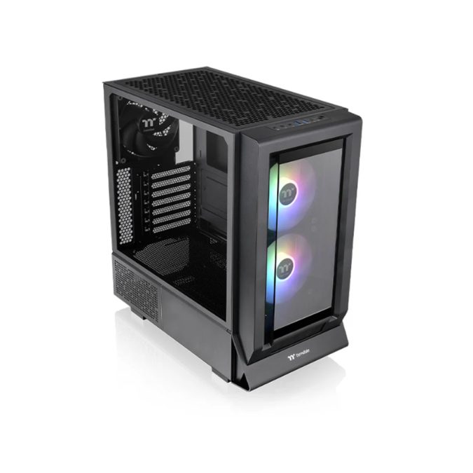 Компьютерный корпус, Thermaltake, Ceres 350 MX, CA-1Z3-00M1WN-00, Mid Tower, ATX/M-ATX/M-ITX/E-ATX, USB 3.2 Type-C*1, USB 3.0*2, HD Audio+Mic, 2*140мм CT140 ARGB вентилятор, 1*140мм CT140 вентилятор, Высота процессорного куллера до 185 мм, Длина VGA до 360 мм, 3*2,5"/1*3,5", Сталь/Закаленное стекло, 475х245х463мм, Без Б/П, Черный