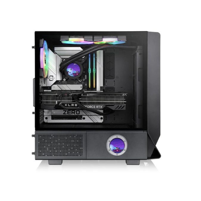 Компьютерный корпус, Thermaltake, Ceres 350 MX, CA-1Z3-00M1WN-00, Mid Tower, ATX/M-ATX/M-ITX/E-ATX, USB 3.2 Type-C*1, USB 3.0*2, HD Audio+Mic, 2*140мм CT140 ARGB вентилятор, 1*140мм CT140 вентилятор, Высота процессорного куллера до 185 мм, Длина VGA до 360 мм, 3*2,5"/1*3,5", Сталь/Закаленное стекло, 475х245х463мм, Без Б/П, Черный