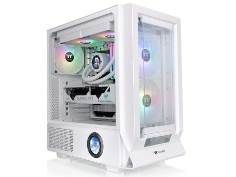 Компьютерный корпус, Thermaltake, Ceres 350 MX, CA-1Z3-00M6WN-00, Mid Tower, ATX/M-ATX/M-ITX/E-ATX, USB 3.2 Type-C*1, USB 3.0*2, HD Audio+Mic, 2*140мм CT140 ARGB вентилятор, 1*140мм CT140 вентилятор, Высота процессорного куллера до 185 мм, Длина VGA до 360 мм, 3*2,5"/1*3,5", Сталь/Закаленное стекло, 475х245х463мм, Без Б/П, Белый