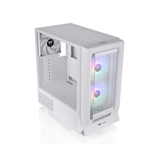 Компьютерный корпус, Thermaltake, Ceres 350 MX, CA-1Z3-00M6WN-00, Mid Tower, ATX/M-ATX/M-ITX/E-ATX, USB 3.2 Type-C*1, USB 3.0*2, HD Audio+Mic, 2*140мм CT140 ARGB вентилятор, 1*140мм CT140 вентилятор, Высота процессорного куллера до 185 мм, Длина VGA до 360 мм, 3*2,5"/1*3,5", Сталь/Закаленное стекло, 475х245х463мм, Без Б/П, Белый