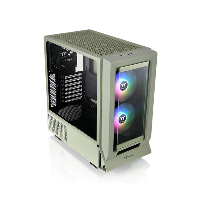 Компьютерный корпус, Thermaltake, Ceres 350 MX Matcha Green, CA-1Z3-00MEWN-00, Mid Tower, ATX/M-ATX/M-ITX/E-ATX, USB 3.2 Type-C*1, USB 3.0*2, HD Audio+Mic, 2*140мм CT140 ARGB вентилятор, 1*140мм CT140 вентилятор, Высота процессорного куллера до 185 мм, Длина VGA до 360 мм, 3*2,5"/1*3,5", Сталь/Закаленное стекло, 475х245х463мм, Без Б/П, Зеленый