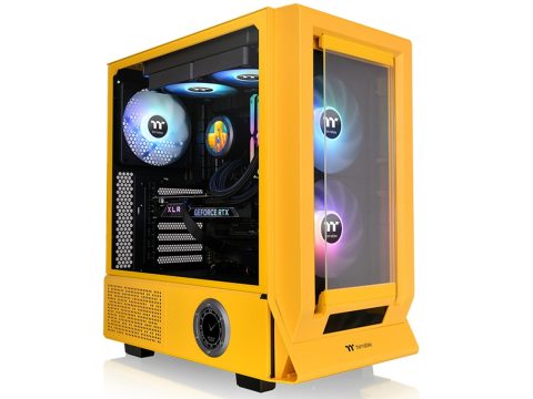 Компьютерный корпус, Thermaltake, Ceres 350 MX Bumblebee, CA-1Z3-00M4WN-00, Mid Tower, ATX/M-ATX/M-ITX/E-ATX, USB 3.2 Type-C*1, USB 3.0*2, HD Audio+Mic, 2*140мм CT140 ARGB вентилятор, 1*140мм CT140 вентилятор, Высота процессорного куллера до 185 мм, Длина VGA до 360 мм, 3*2,5"/1*3,5", Сталь/Закаленное стекло, 475х245х463мм, Без Б/П, Желтый