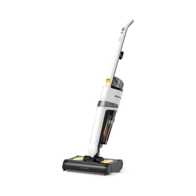 Пылесос моющий, Deerma, Water-suction Sweeper DEM-VX20W, Сухая и влажная уборка, Мощность всасывания 150 Вт, Потребляемая мощность 420 Вт, Питание от сети, Резервуар для чистой воды 500 мл, Резервуар для отработанной воды 600мл, Управление мощностью на рукоятке, регулятор мощности на корпусе, функция самоочистки, Сетевой шнур 5м, Белый