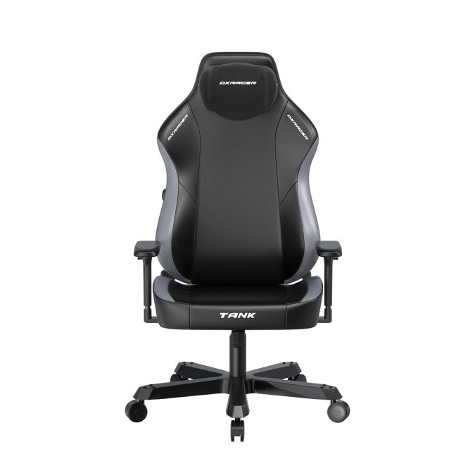 Игровое компьютерное кресло, DX Racer, GC/XXLTK23LTA/NG, Tank series, Рекомендуемый рост: до 190 см, Рекомендуемый вес: до 160 кг, Эко-кожа, Металлическая основа кресла, Угол наклона 135°, Механизм качания: топ-ган, 4D подлокотники, Чёрно-серый