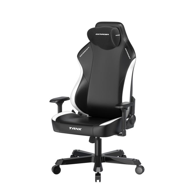 Игровое компьютерное кресло, DX Racer, GC/XXLTK23LTA/NW, Tank series, Рекомендуемый рост: до 190 см, Рекомендуемый вес: до 160 кг, Эко-кожа, Металлическая основа кресла, Угол наклона 135°, Механизм качания: топ-ган, 4D подлокотники, Чёрно-белый