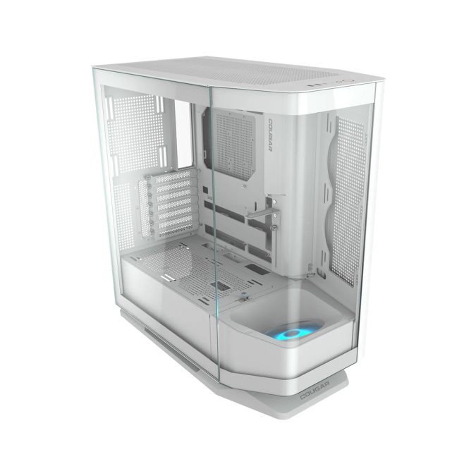 Компьютерный корпус, Cougar, FV270 WH, E-ATX/CEB/ATX/Micro ATX, USB 1*Type C/2*3.0, 4 Pole Headset Audio, Кулер 1*12см ARGB, Высота процессорного кулера до 180 мм, Длина VGA до 420 гор/450мм верт, 2*3.5"/2+2*2.5", Слот 7, Толщина 0,6мм, 530x268x512мм, Без Б/П, Белый
