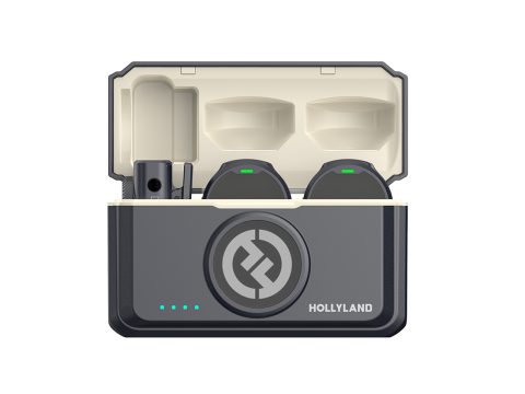 Петличный микрофон, Hollyland, Lark M2 Combo, Размер кнопки, 48 кГц/24 бит Hi-Fi звук, Подавление окружающего шума, Универсальная совместимость, Черный