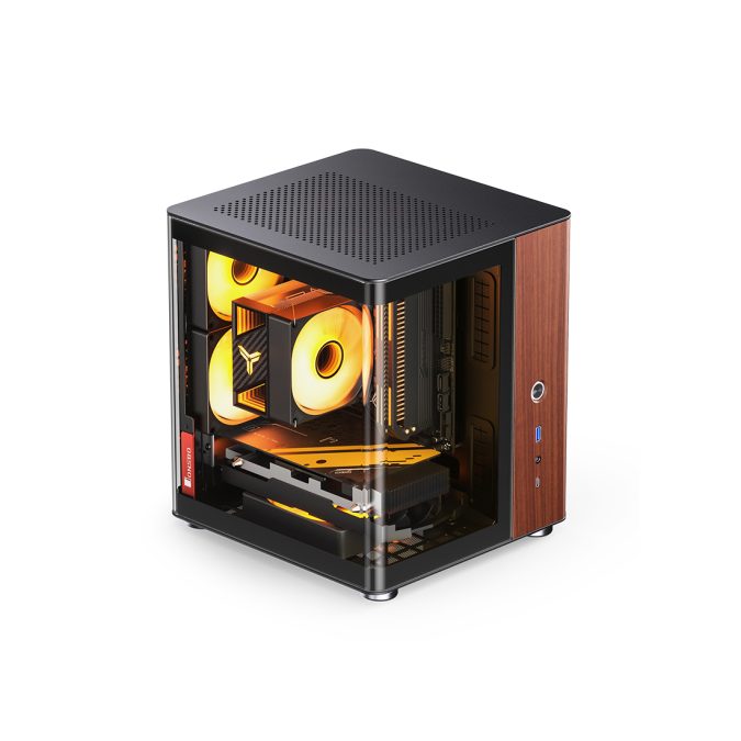 Компьютерный корпус, Jonsbo, TK-0 Black, Micro-Tower, ITX, USB3.2 Type-C*1/USB3.0*1, Audio+Mic, Высота процессорного кулера до 135мм, Длина VGA до 230мм, 1*3,5"/*2.5"*1, Сталь, Закаленное стекло, 235*250*280, Без Б/П, Черный