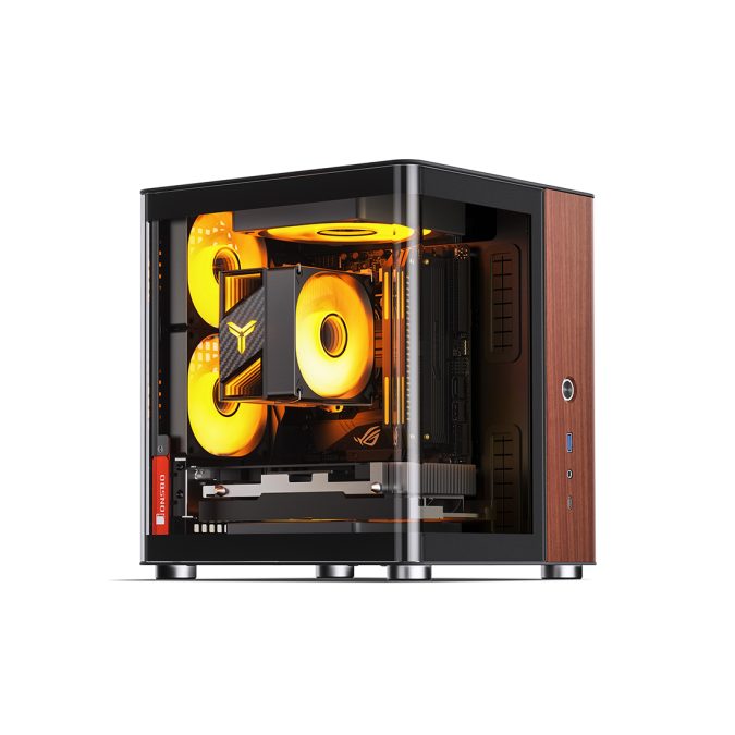 Компьютерный корпус, Jonsbo, TK-0 Black, Micro-Tower, ITX, USB3.2 Type-C*1/USB3.0*1, Audio+Mic, Высота процессорного кулера до 135мм, Длина VGA до 230мм, 1*3,5"/*2.5"*1, Сталь, Закаленное стекло, 235*250*280, Без Б/П, Черный