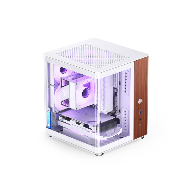 Компьютерный корпус, Jonsbo, TK-0 White, Micro-Tower, ITX, USB3.2 Type-C*1/USB3.0*1, Audio+Mic, Высота процессорного кулера до 135мм, Длина VGA до 230мм, 1*3,5" /"2.5*1, Сталь, Закаленное стекло, 235*250*280, Без Б/П, Белый