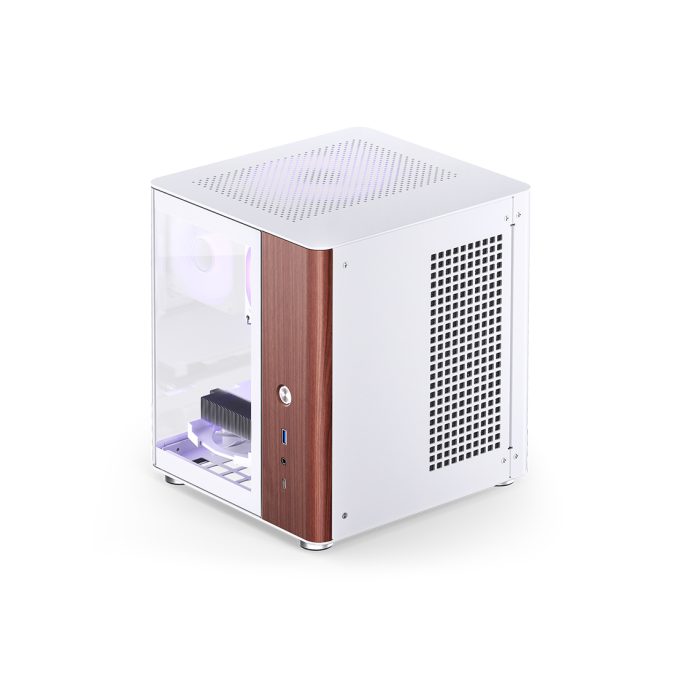 Компьютерный корпус, Jonsbo, TK-0 White, Micro-Tower, ITX, USB3.2 Type-C*1/USB3.0*1, Audio+Mic, Высота процессорного кулера до 135мм, Длина VGA до 230мм, 1*3,5" /"2.5*1, Сталь, Закаленное стекло, 235*250*280, Без Б/П, Белый
