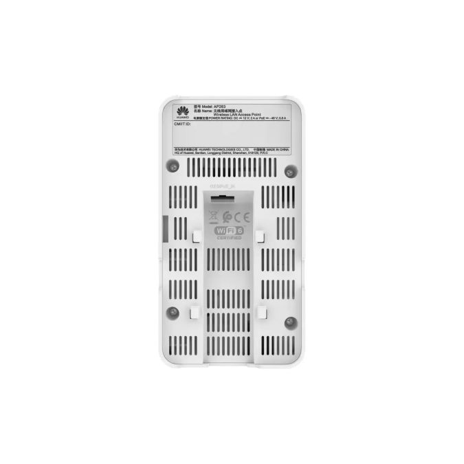 Точка доступа, Huawei, еKitЕnginе AP263, внутренняя, Dual Radio(2.4G/5GHz), 2*2/2*2 MU-MIMO, 802.3at/af, AX3000, 2 порта 10/100/1000M, USB, BLE,внутренние интеллектуальные антенны, рабочая температура от 0°C до 40°C, температура хранения –40°C до +70°C