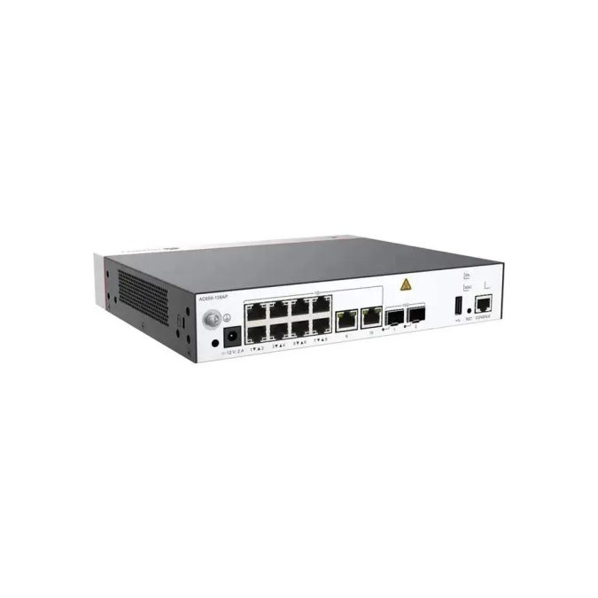 Контроллер точек доступа, Huawei, AC650-128AP, Поддержка до 128 точек доступа, консольный порт RJ-45, порт USB 2.0 Type A, 10 портов 10/100/1000M RJ-45, 2 порта SFP+, FLASH 1GB