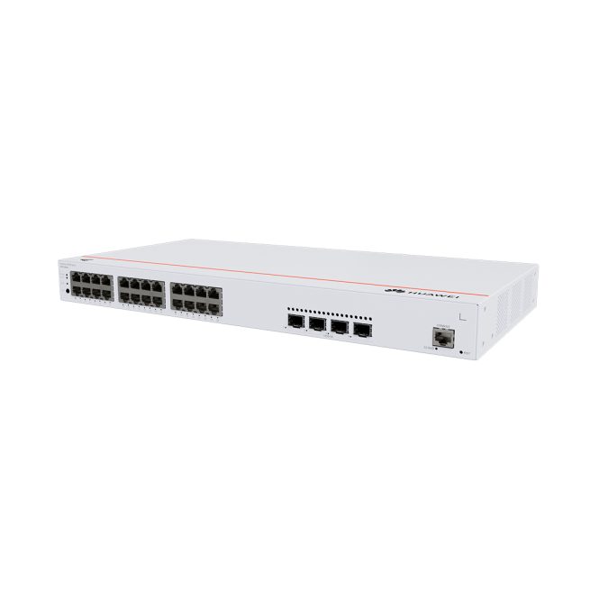 Коммутатор, Huawei, S220-24P4X, Управляемый L2, 24 порта 10/100/1000M RJ-45, 4 порта SFP+, 400W PoE+, стоечный