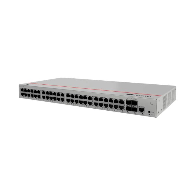Коммутатор, Huawei, S220-48P4S, Управляемый L2, 48 портов 10/100/1000M RJ-45, 4 порта SFP, 380W PoE+, стоечный